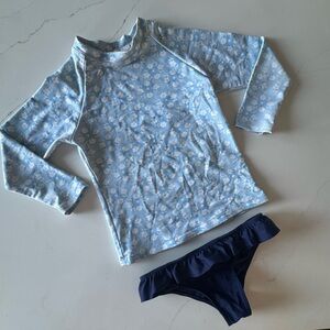 Minnow swim rashguard bikini set 3/4 daisy
